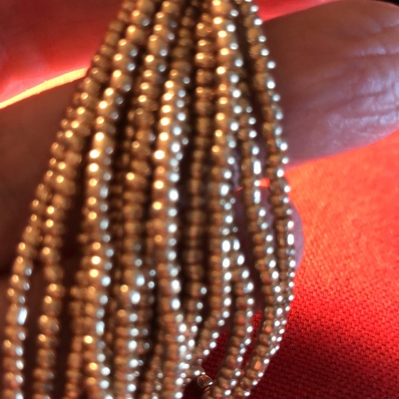 Diamond Style Rhinestone & Chain Dangle Earrings Gold Toned Pierced Back - Picture 8 of 8